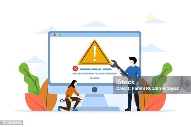 Concept Of System Error Software Problem Or System Failure Security ...