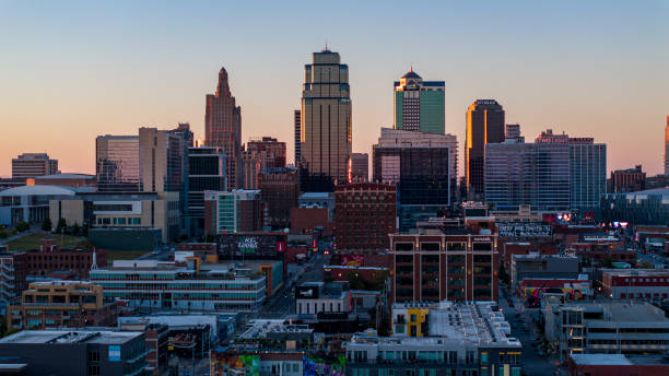 istock Downtown Kansas City Sunset Aerial View 1700633855