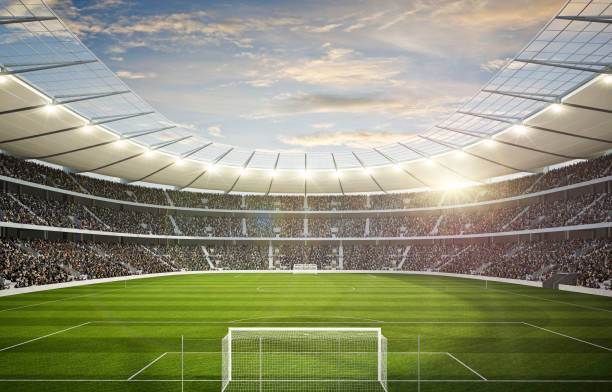 istock Soccer stadium  in the evening 1700637759