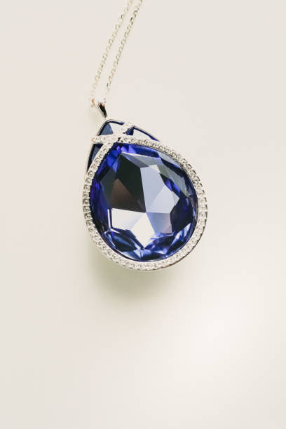 istock Luxurious blue sapphire jewel necklace 1700641026