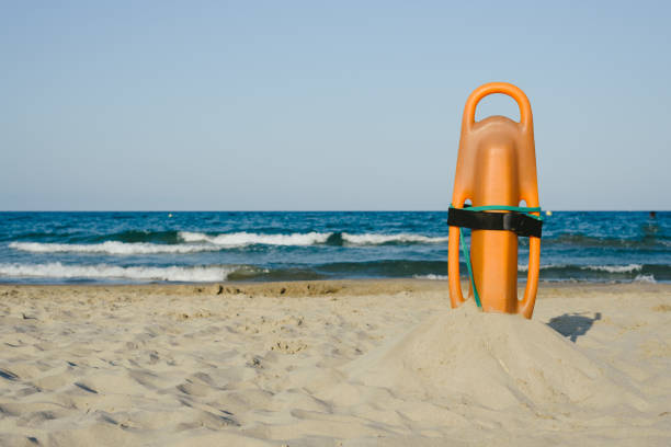 istock Rescue lifeguard float on a beach on the sand 1700641571