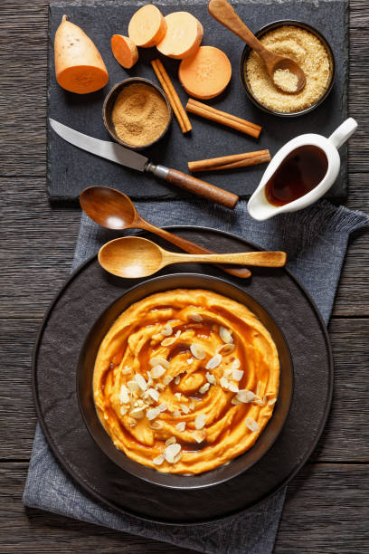 istock vanilla whipped sweet potatoes with maple syrup 1700674722