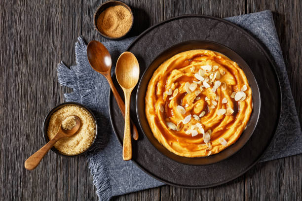 istock vanilla whipped sweet potatoes with maple syrup 1700675258