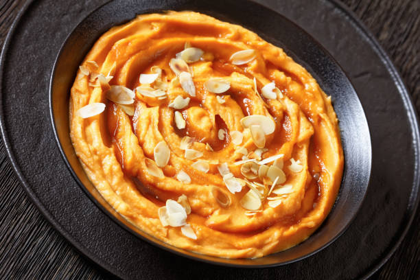 istock vanilla whipped sweet potatoes with maple syrup 1700675287