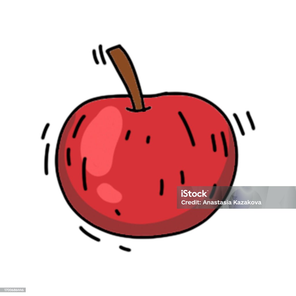 Fall Apples Vector Cute Apple Illustration Fall Autumn Illustration For Collages And ...
