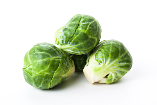Brussels Sprouts isolated on white