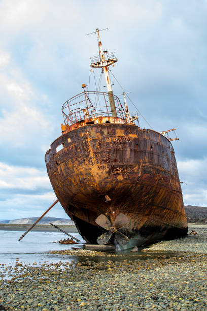 istock Aground ship at cabo san pablo beach, argentina 1700708780