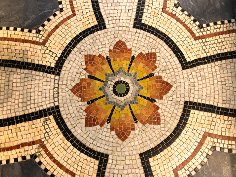 Lyon, France: Basilique Notre Dame de Fourvière Mosaic Floor