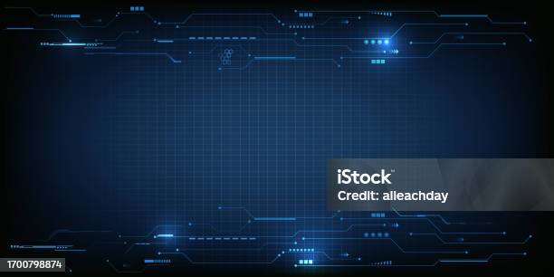 Hi Tech Border Panel Vector Illustrations Of Future Technology Concepts With Hitech Grid ...
