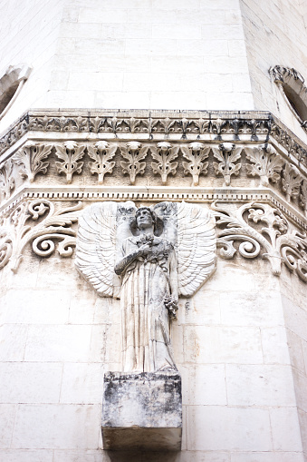 Lyon, France: Basilique Notre Dame de Fourvière Exterior Carvings