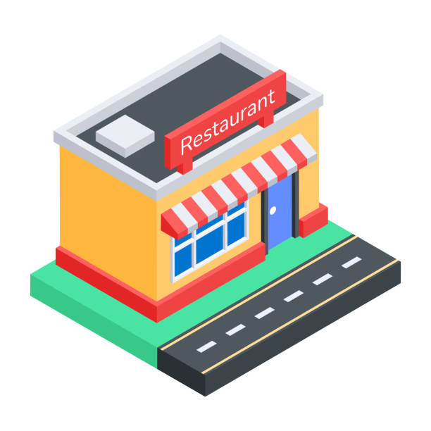 istock Modern isometric icon of gelato cart 1700838107