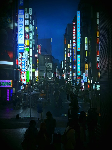 A rainy evening in Tokyo streets