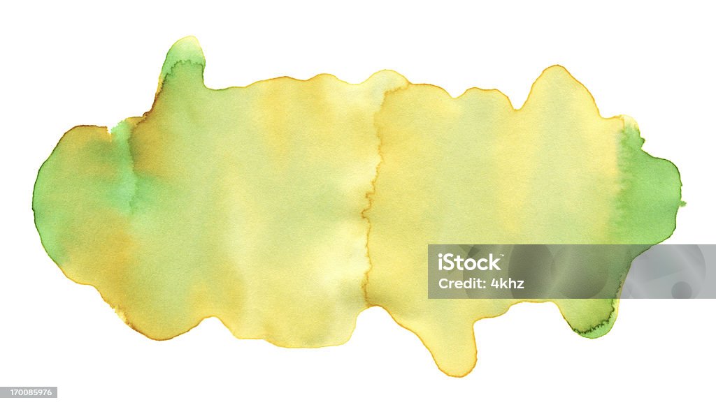 De pintura de acuarela textura Verde amarillo - Ilustración de stock de Abstracto libre de derechos