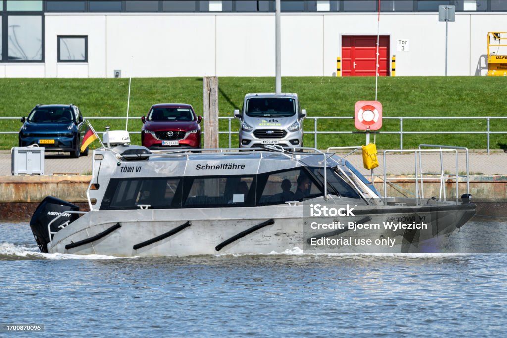 Töwerland Express Juist Ferry Töwi Vi In The Port Of Norddeich Stock