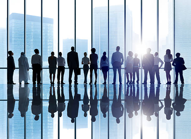 istock Business Silhouette with city skyline behind. 170088887