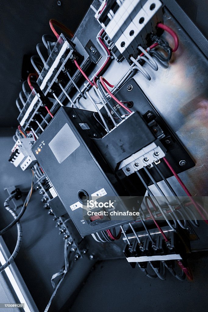 wires in box Prewiring of an electrical circuit box of  modern building.  adobe rgb 1998 use........... Fuel and Power Generation Stock Photo