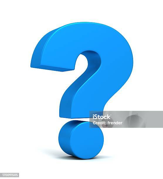 Blue Question Mark Stock Photo - Download Image Now - Question Mark, Asking, Blue