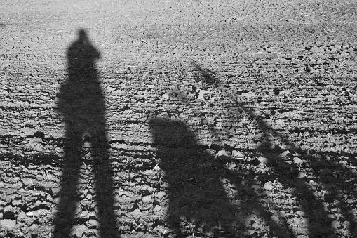 Photographer´s Shadow - Picture taken of photographer and his bicycle in backlight