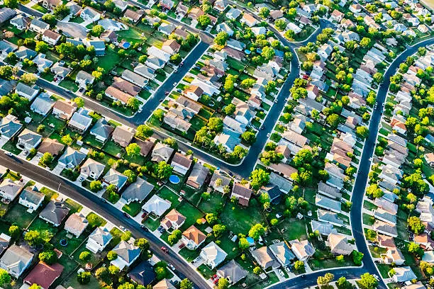 Photo of San AntonioTexas  suburban housing development neighborhood - aerial view