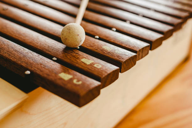 istock Wooden xylophone in a music classroom 1700944449