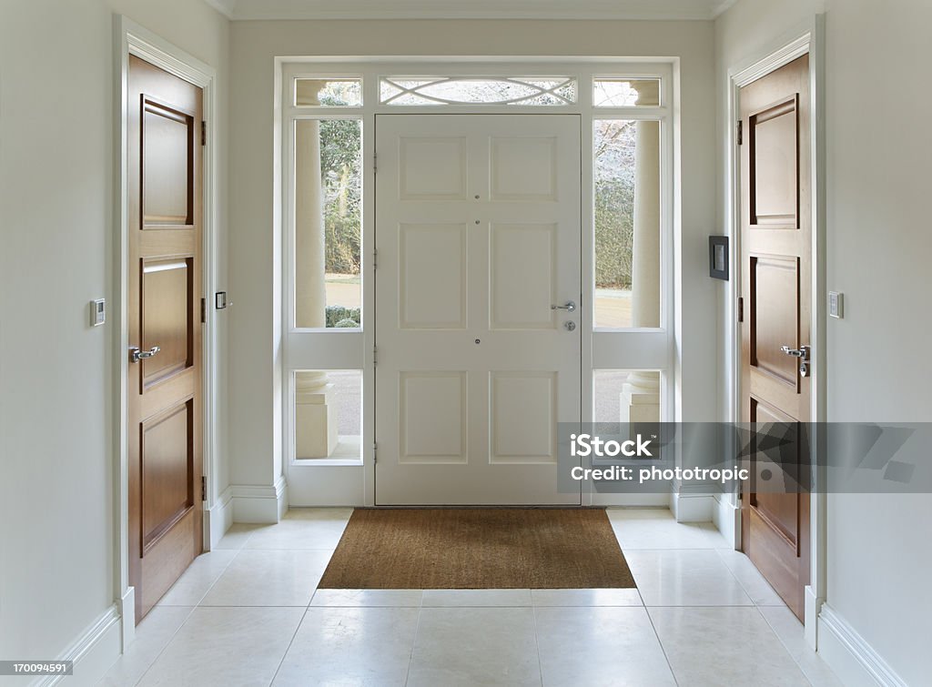 Porta de entrada para o grand house - Foto de stock de Porta royalty-free