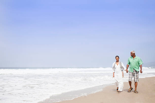 istock African American Seniors Walking on Beach 170094930