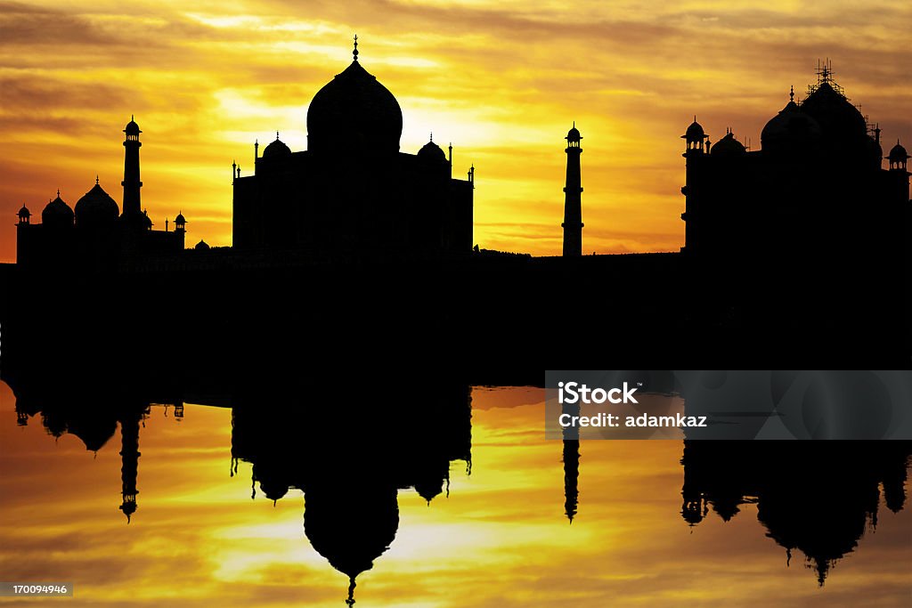 Taj Mahal Reflektionen - Lizenzfrei Agra Stock-Foto