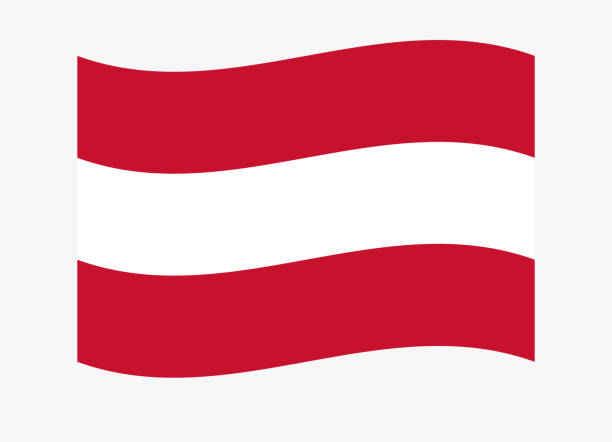 旗を振るオーストリア。ベクトル - austrian flag点のイラスト素材／クリップアート素材／マンガ素材／アイコン素材