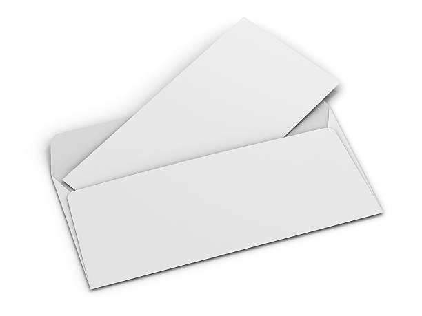 Envelope with blank card for your text stock photo