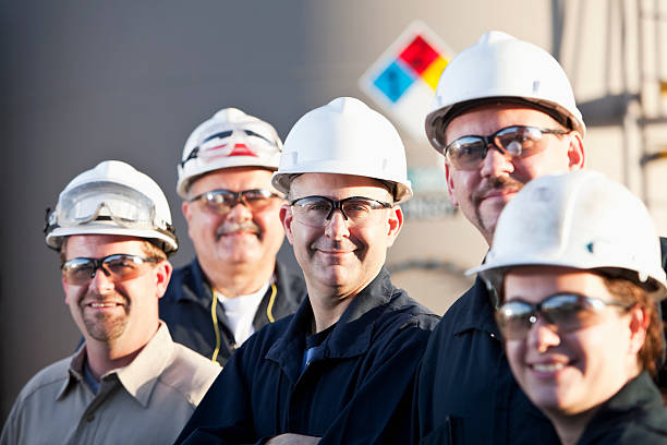 grupo de trabalhadores industriais - sc0532 imagens e fotografias de stock