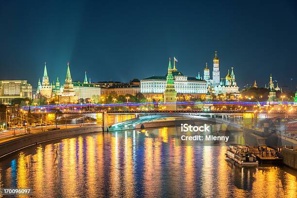 Panorama Moskwy W Nocy - zdjęcia stockowe i więcej obrazów Moskwa - Moskwa, Architektura, Budynek z zewnątrz