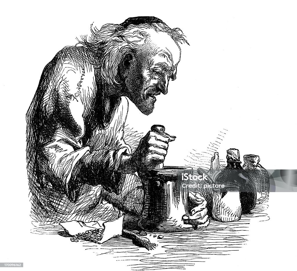 Poison Making Apothecary Making Poison Stock Illustration - Download Image Now ...