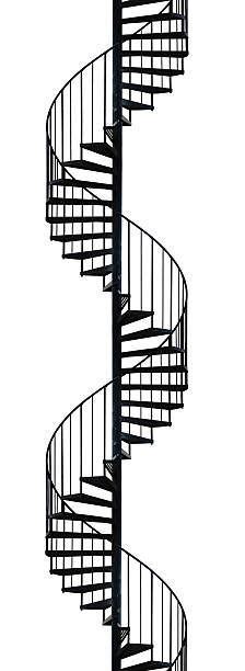 istock Silhouette of spiral staircase 170096644