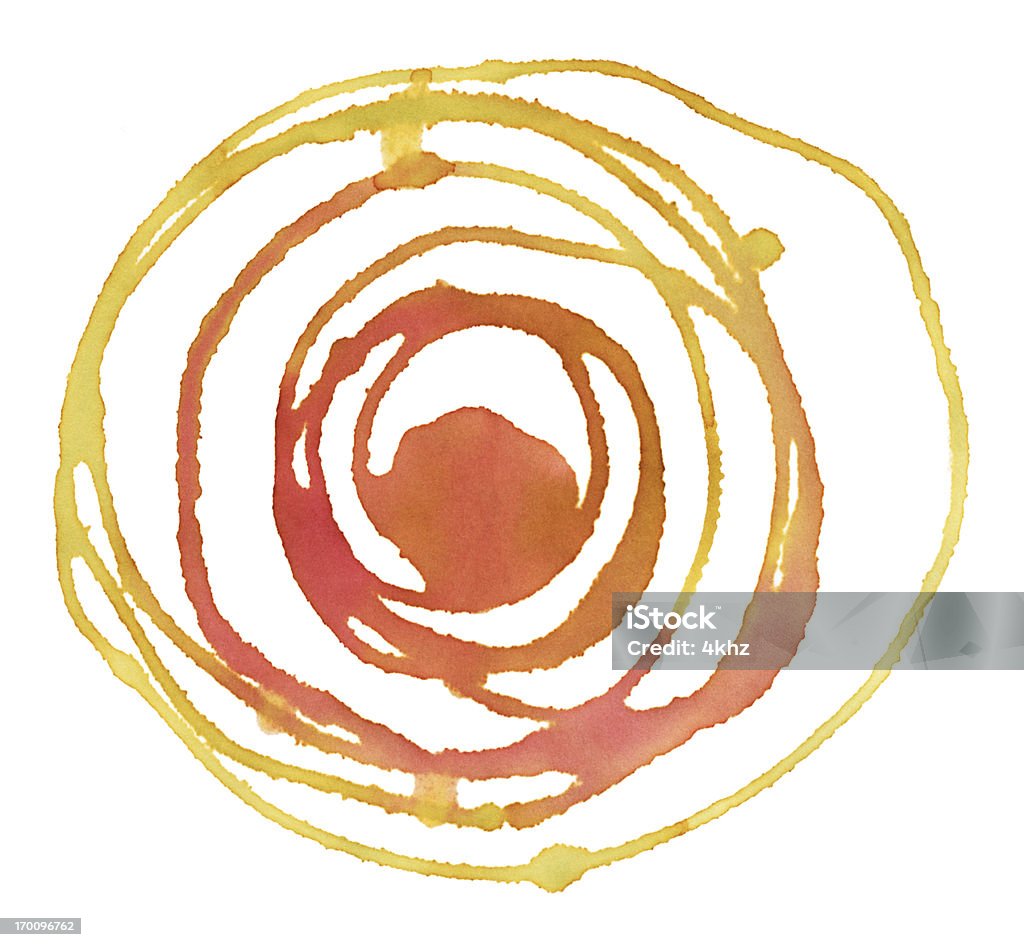 Sun Circle abstrato de tinta de cor de água textura de - Ilustração de Pintura em Aquarela royalty-free