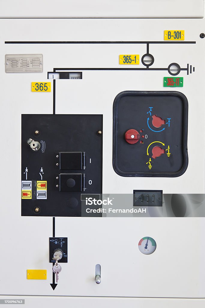 Control Panel In Substation Control Panel Of A Transforming Substation Cell Stock Photo - Download ...