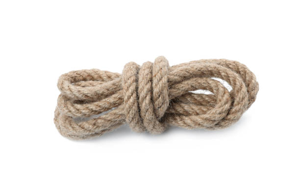 istock Bundle of hemp rope isolated on white 1700970839