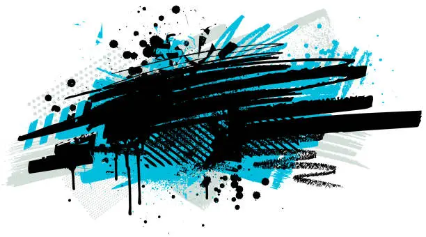 Vector illustration of Grunge paint textured vector scribble paint splash