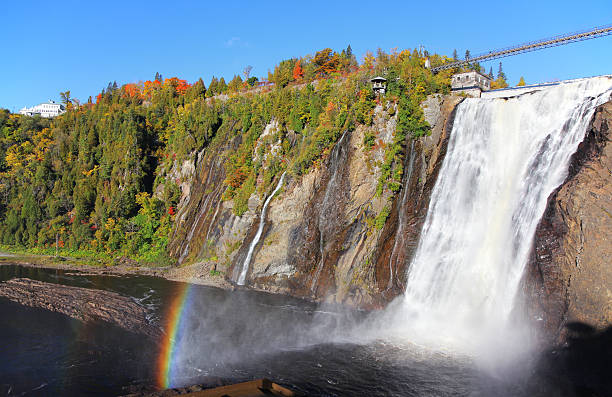 Montmorency Waterfalls  buzbuzzer quebec city stock pictures, royalty-free photos & images