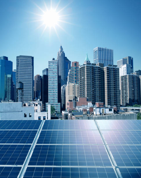 istock Solar panels in the city 170099937