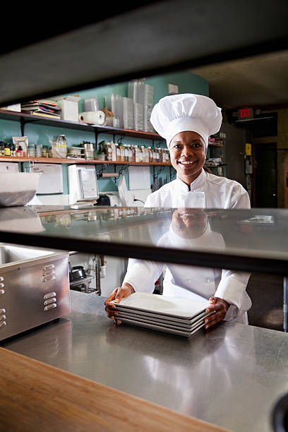 istock African American female chef 170100523