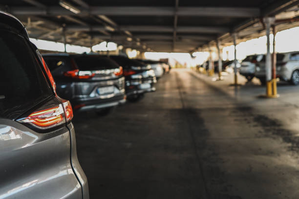 istock Car in the parking lot, background 1701010505