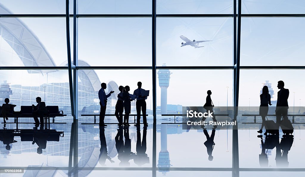 Menschen in den Flughafen - Lizenzfrei Abflugbereich Stock-Foto