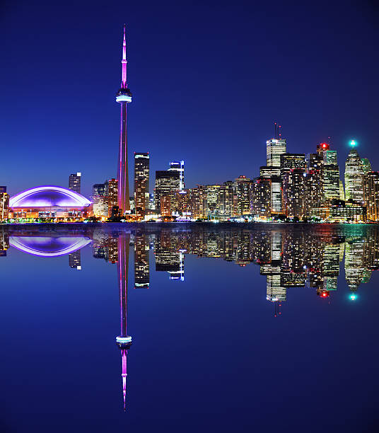 istock Illuminated Toronto City with Reflection at Night 170102596