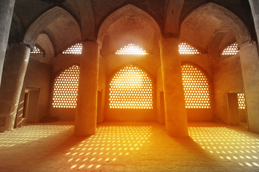 Sunlight through the windows of Sheikh Lotfollah Mosque, Iran.