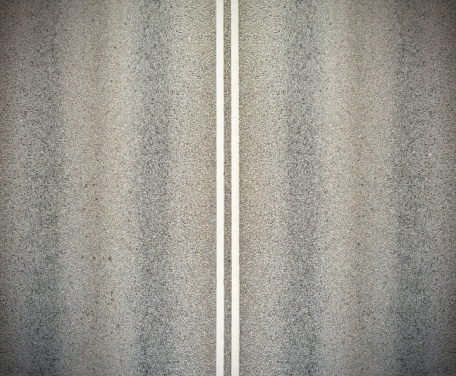 Road, y doble líneas blanco photo