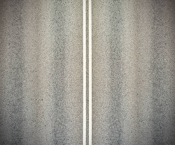 Road, and double white lines Asphalt road and double white lines dividing the lanes. parallel photos stock pictures, royalty-free photos & images