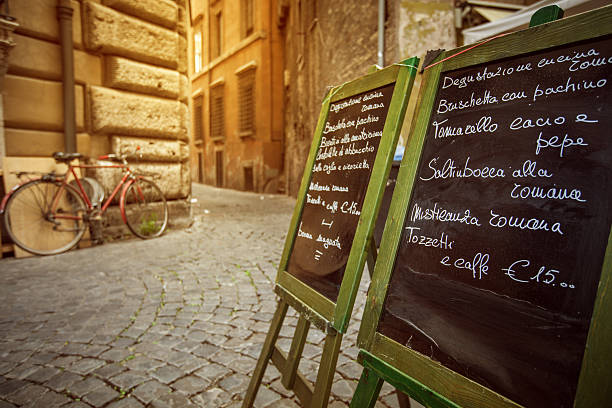 istock Restaurant Menu on the Street in Rome 170105126