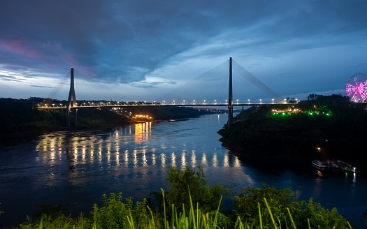 Triple Frontier, tri-border area between Brazil, Argentina and Paraguay near World Famous Iguazu Falls