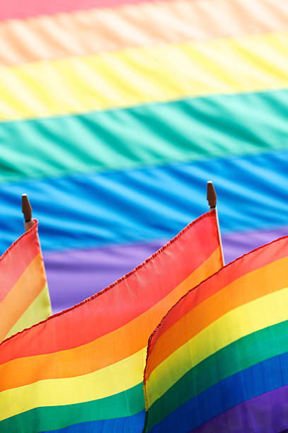 istock Gay Pride Rainbow Flags Wave in Colorful Harmony 170105679