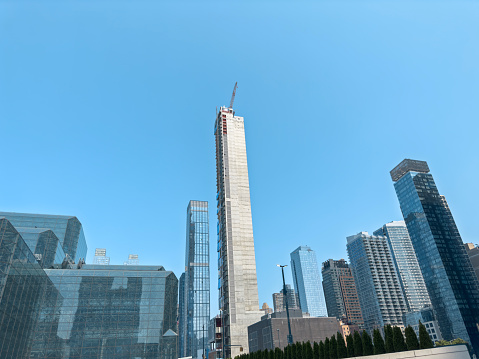 Skyscrapers and construction site in New York City